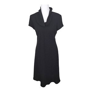 Vintage S.L. Fashions Black Cap Sleeve Dress Size 8